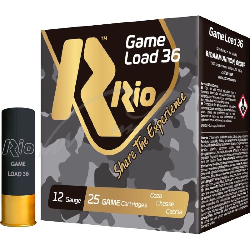 Патрон RIO Game Load-36 FW NEW (без контейнера) кал. 12/70 дрібь №3 (3,5 мм) навеска 36 г 