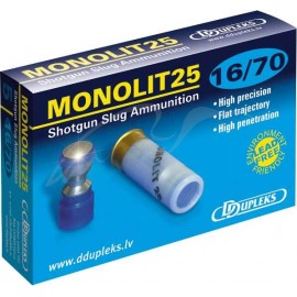 Патрон D Dupleks Monolit 25 кал. 16/70 пуля Monolit маса 25 г 